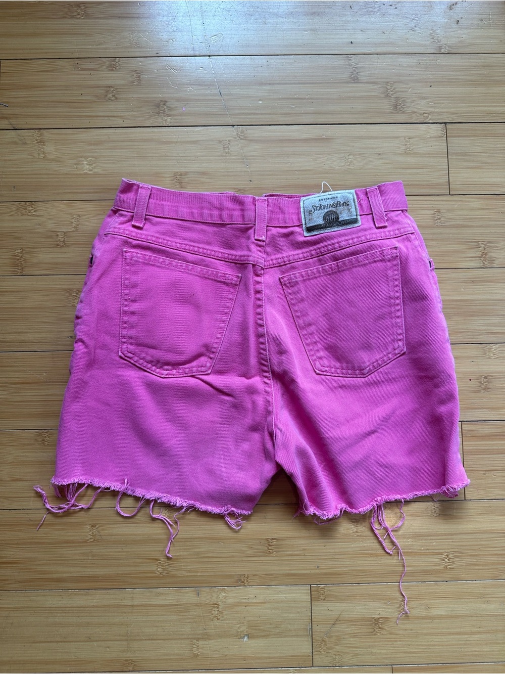 St. John's Bay Bright Pink Denim Cutoff Shorts